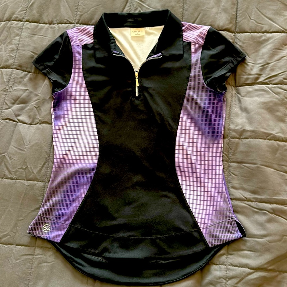 Chase 54 ladies’ golf top-purple/black. Size M